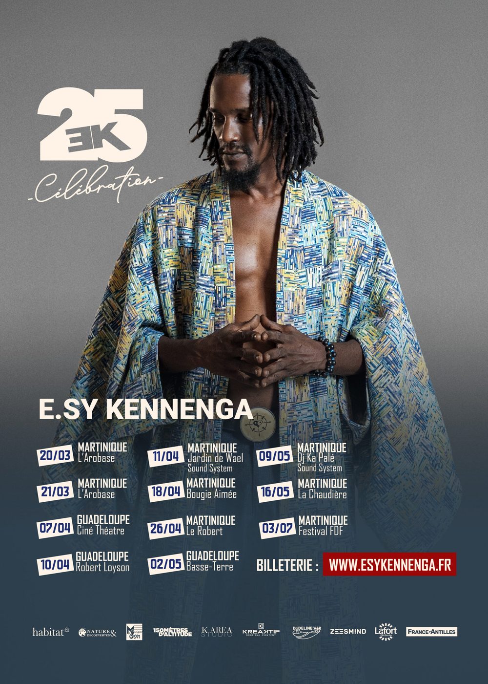 Affiche de la tournée EK 25 ANS